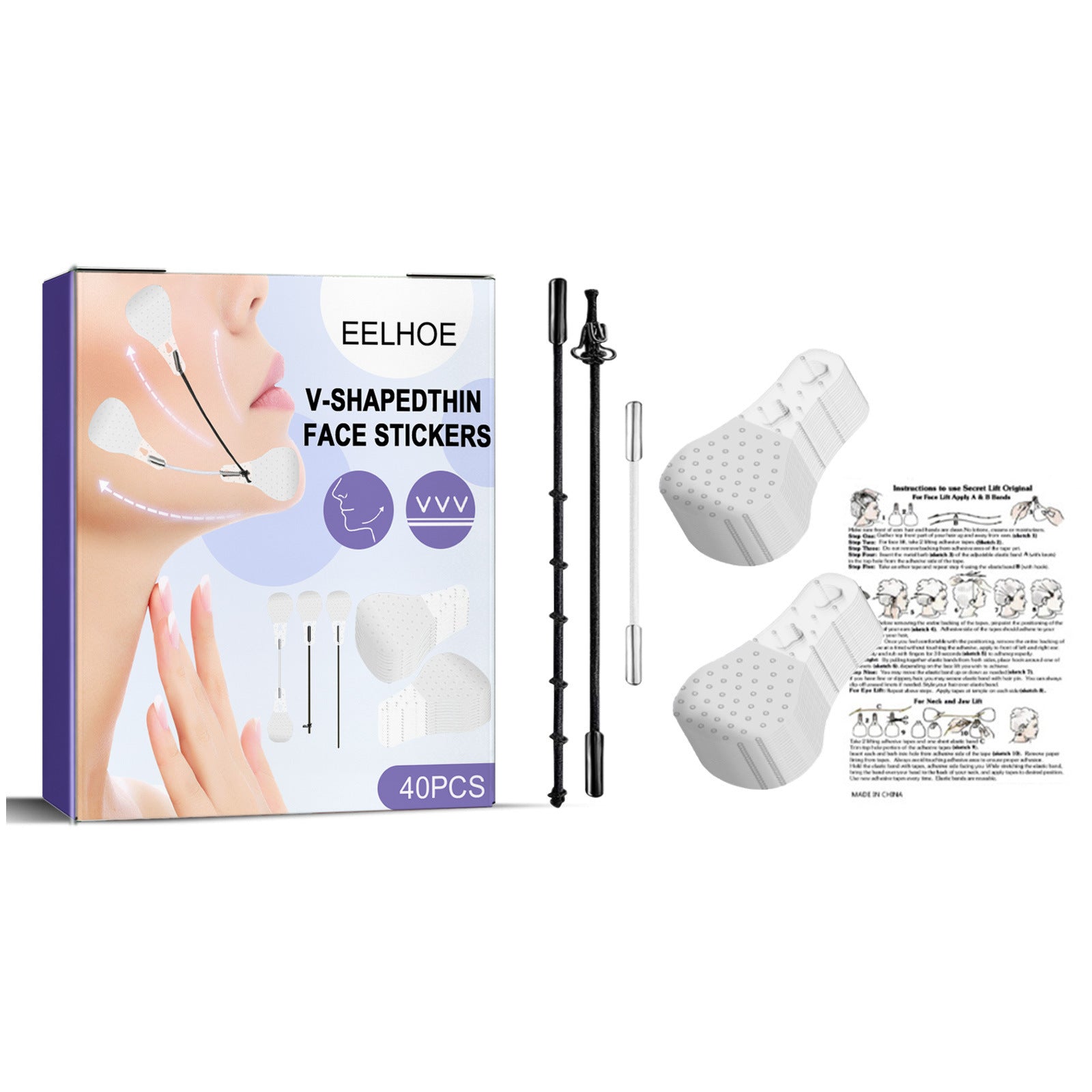 Facial Invisible Lifting Patch Shaping And Firming The Face