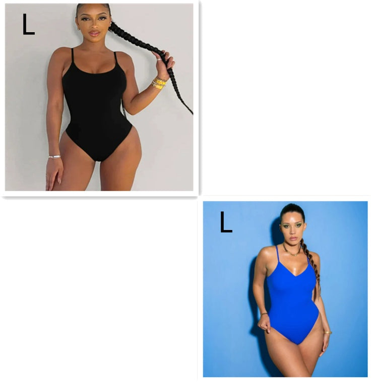 Summer Bikini Backless String Large Size Sexy Solid Color Triangle One-piece Swimsuit Womens Clothing - 𝓢𝓱𝓸𝓹𝓵𝓮𝓬𝔂