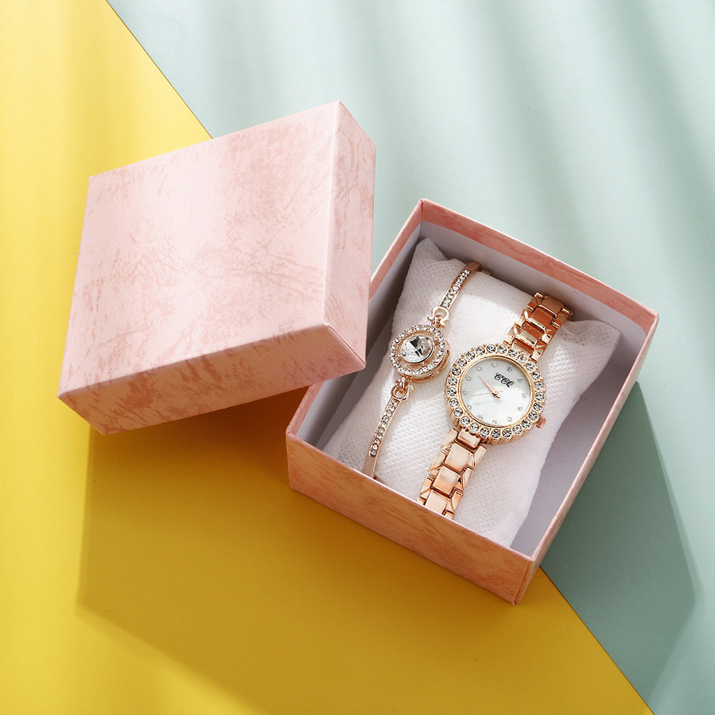 Women's Fashion Diamond Bracelet Watch Suit - 𝓢𝓱𝓸𝓹𝓵𝓮𝓬𝔂