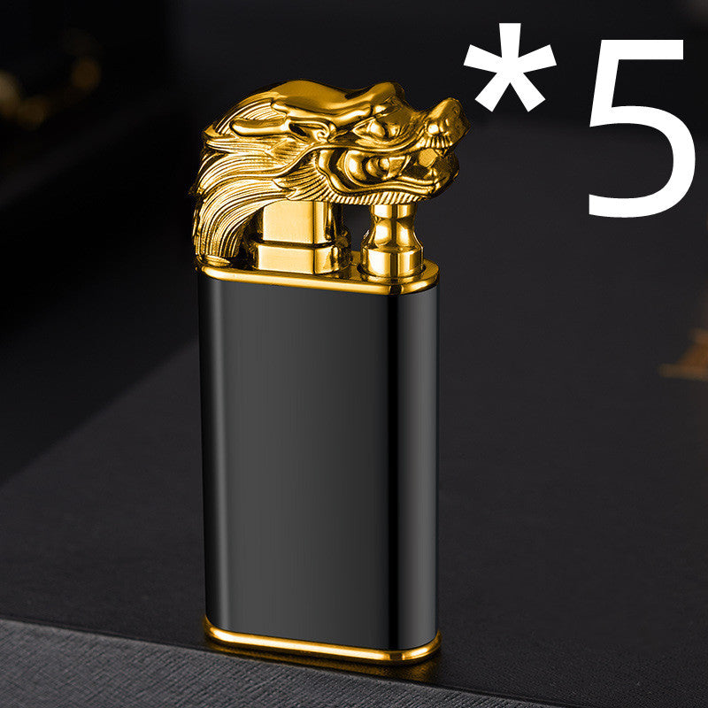 Creative Blue Flame Lighter Dolphin Dragon Tiger Double Fire Metal Winproof Lighter Inflatable Lighter - 𝓢𝓱𝓸𝓹𝓵𝓮𝓬𝔂