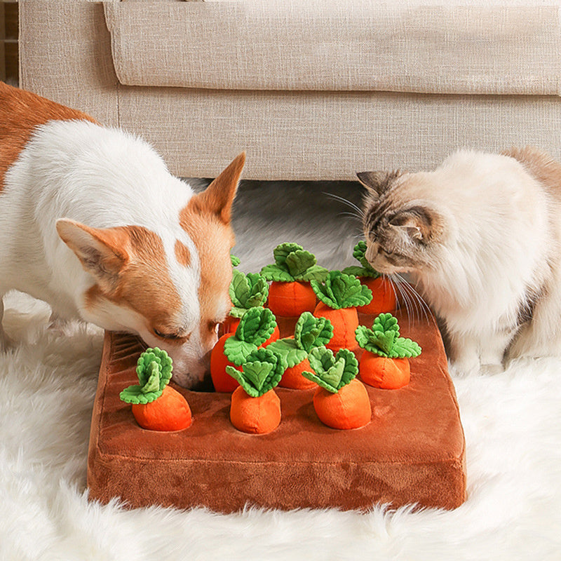 Pet Dog Toys Carrot Plush Toy Vegetable Chew Toy For Dogs Snuffle Mat For Dogs Cats Durable Chew Puppy Toy Dogs Accessories - 𝓢𝓱𝓸𝓹𝓵𝓮𝓬𝔂
