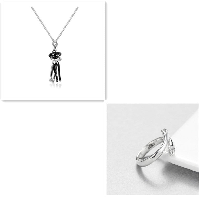 Love Hug Necklace Unisex Men Women Couple Jewelry Simple Temperament Clavicle Chain Valentines Day Lover Gift - 𝓢𝓱𝓸𝓹𝓵𝓮𝓬𝔂