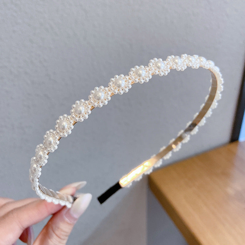 Sen Simple Pearl Thin Headband Hair Accessories Headband - 𝓢𝓱𝓸𝓹𝓵𝓮𝓬𝔂