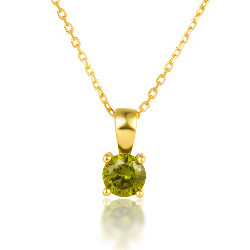 925 Sterling Silver December Birthday Stone Necklace Niche Senior Female - 𝓢𝓱𝓸𝓹𝓵𝓮𝓬𝔂