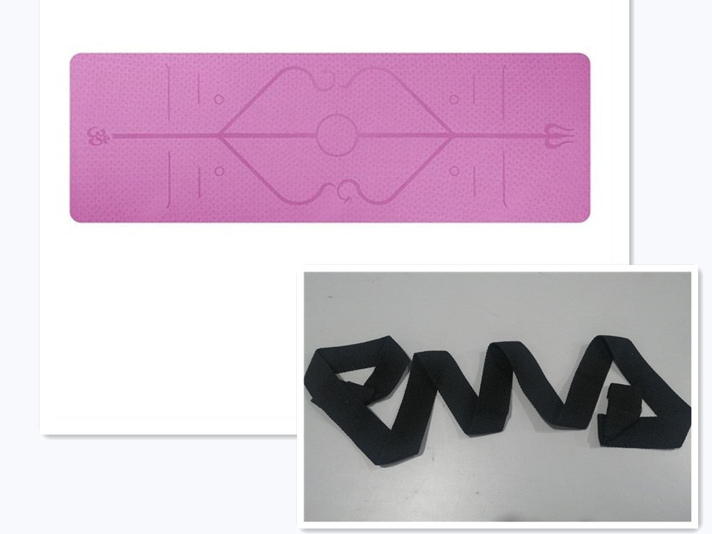 Non Slip TPE Yoga Mat Position Line Beginner - 𝓢𝓱𝓸𝓹𝓵𝓮𝓬𝔂