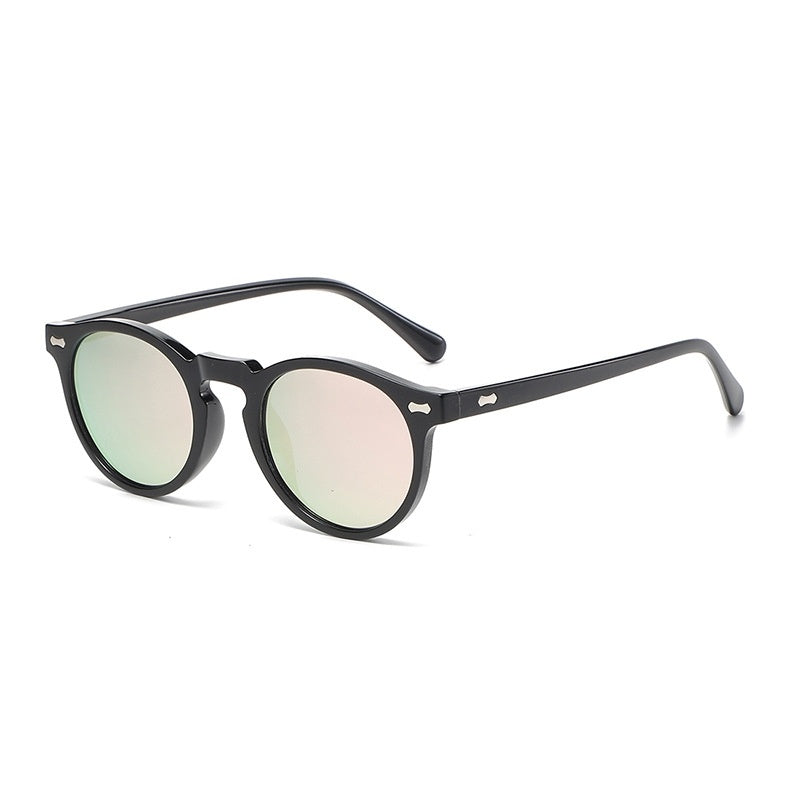 Literary retro round Japanese and Korean fashionable rice nail sunglasses - 𝓢𝓱𝓸𝓹𝓵𝓮𝓬𝔂