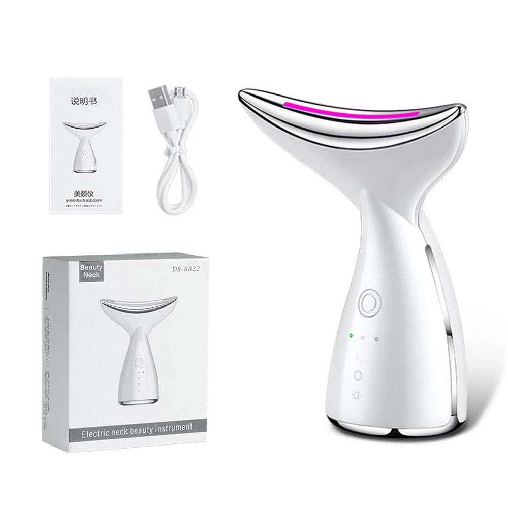 EMS Microcurrent Neck Face Beauty Device With 3 Colors LED Photon Therapy Skin Tighten Reduce Double Chin Face Lifting Devices - 𝓢𝓱𝓸𝓹𝓵𝓮𝓬𝔂