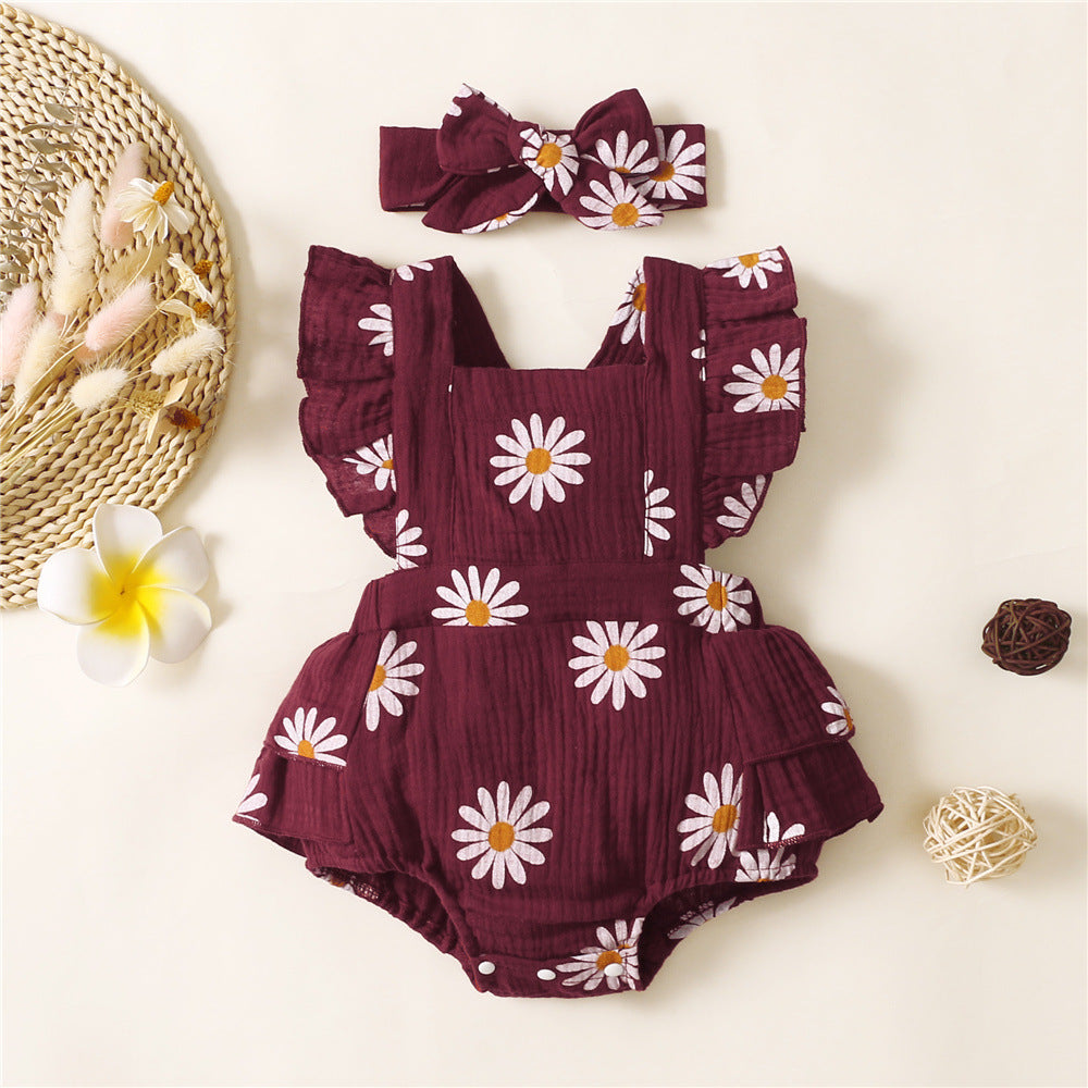 Baby Harness Print Dress Crawling Clothes - 𝓢𝓱𝓸𝓹𝓵𝓮𝓬𝔂