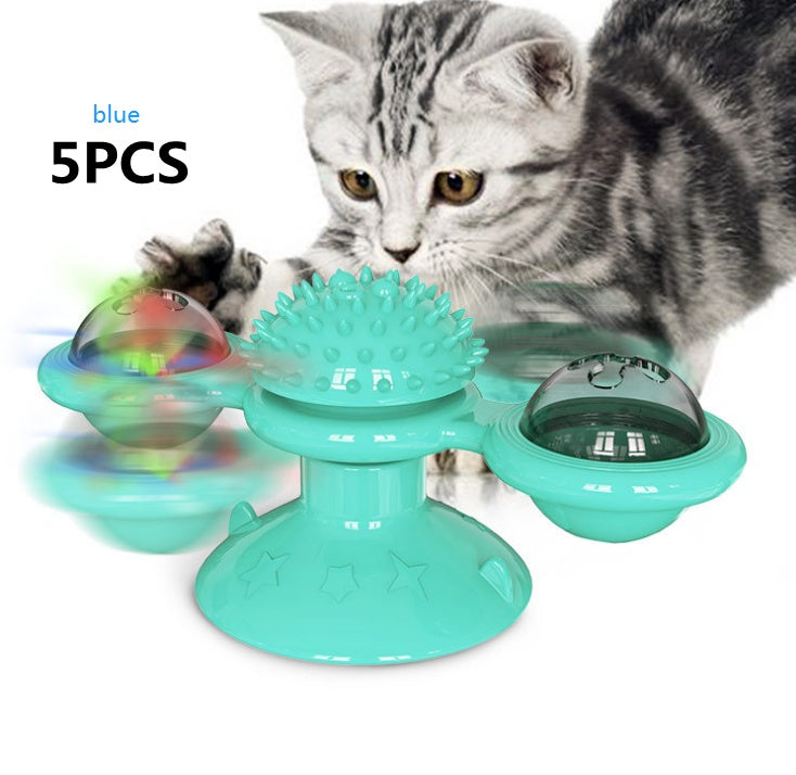 Cat Rotating Windmill Multi-Function Toys Itch Scratching Device Teeth Shining Toy - 𝓢𝓱𝓸𝓹𝓵𝓮𝓬𝔂
