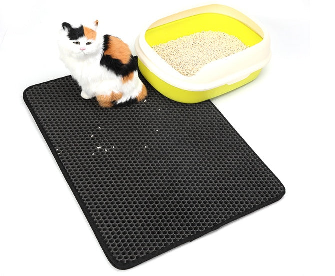 Pet Cat Litter Mat Pet Supplies EVA Double Cat Litter Mat - 𝓢𝓱𝓸𝓹𝓵𝓮𝓬𝔂