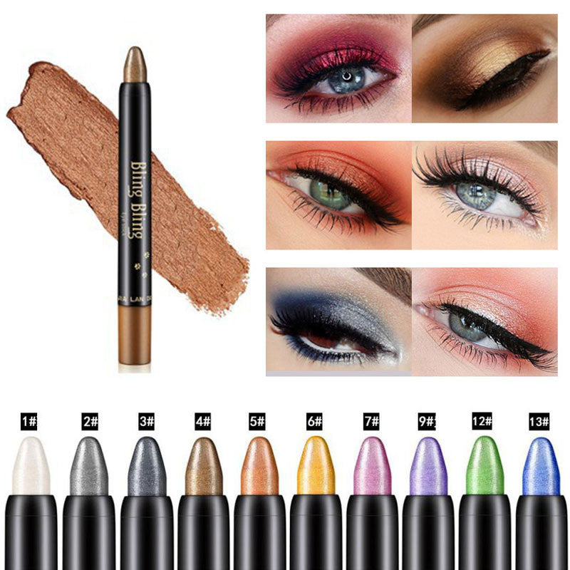 Pearlescent Silkworm Eyeshadow Pen Lasting Waterproof And Not Blooming Shiny Pearlescent Gel Pen 15 Color Eye Shadow Pen - 𝓢𝓱𝓸𝓹𝓵𝓮𝓬𝔂
