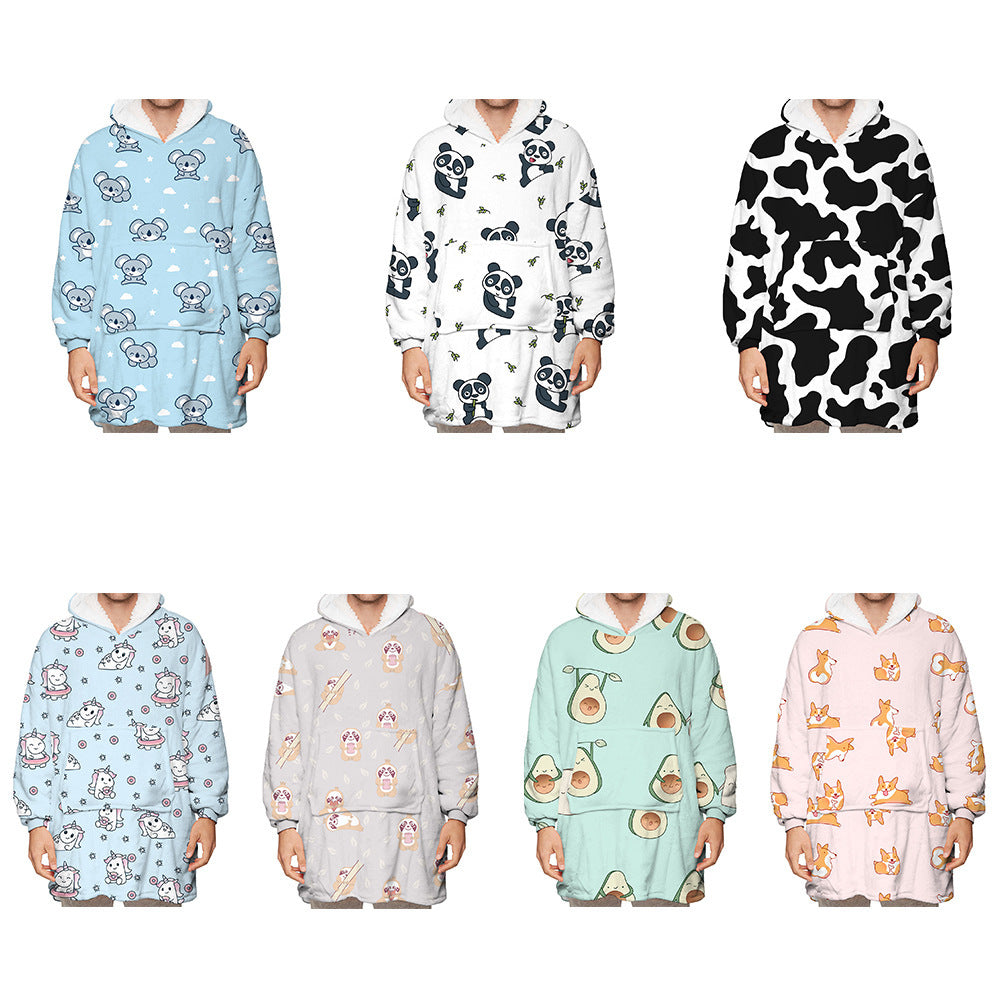 Couple Avocado Digital Printing Long Sleeve Homewear - 𝓢𝓱𝓸𝓹𝓵𝓮𝓬𝔂