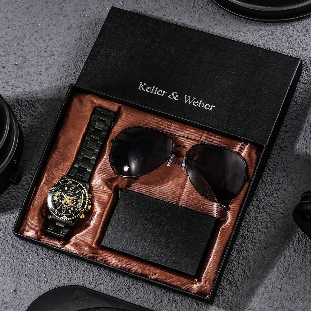 Quartz Watch Sunglasses Suit Men - 𝓢𝓱𝓸𝓹𝓵𝓮𝓬𝔂