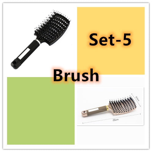 Hairbrush Anti Klit Brushy Haarborstel Women Detangler Hair Brush Bristle Nylon Scalp Massage  Teaser Hair Brush Comb - 𝓢𝓱𝓸𝓹𝓵𝓮𝓬𝔂