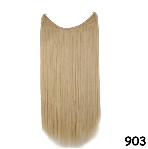 S-noilite 20 inches Invisible Wire No Clips in Hair Extensions Secret Fish Line Hairpieces Silky Straight Synthetic - 𝓢𝓱𝓸𝓹𝓵𝓮𝓬𝔂