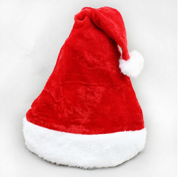 Christmas Goods Christmas Dense Velvet Short Plush Santa Hat New Super Soft Christmas Hat - 𝓢𝓱𝓸𝓹𝓵𝓮𝓬𝔂