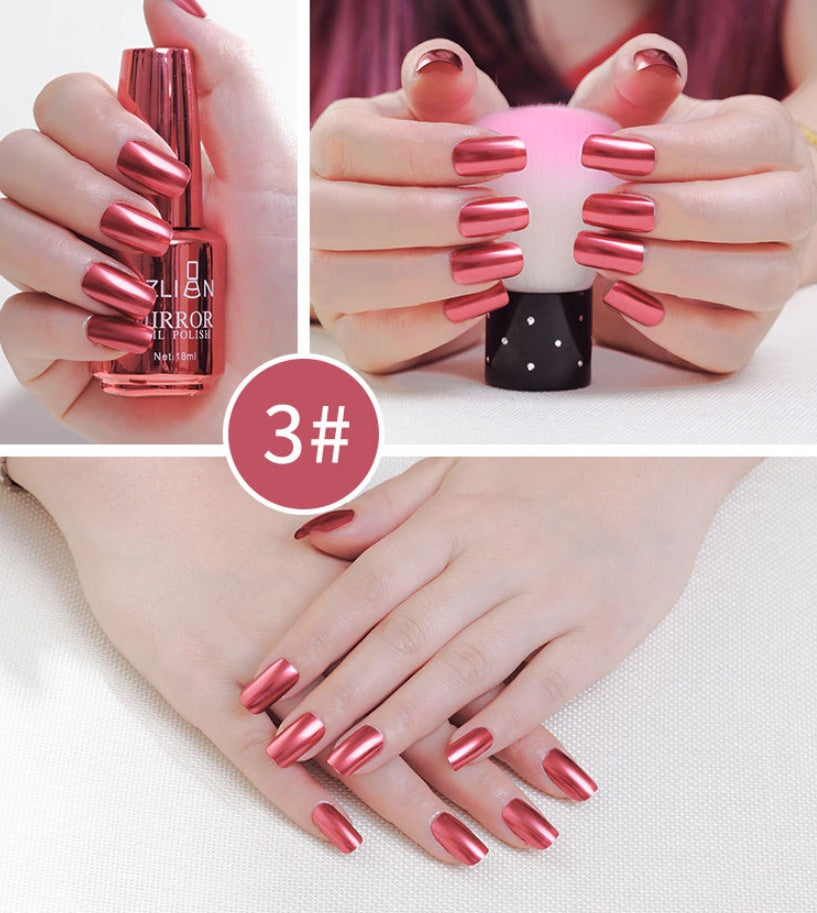 Mirror Silver Nail Polish - 𝓢𝓱𝓸𝓹𝓵𝓮𝓬𝔂