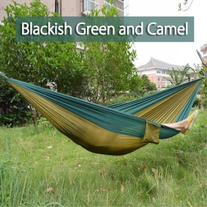 Backpacking Hammock - Portable Nylon Parachute Outdoor Double Hammock - 𝓢𝓱𝓸𝓹𝓵𝓮𝓬𝔂