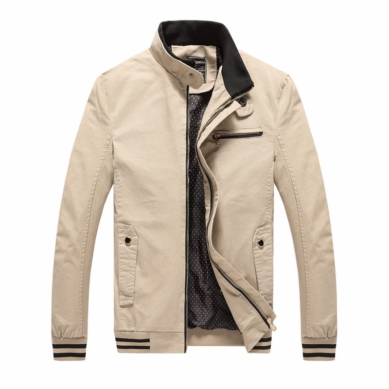Spring Autumn Men Casual Jacket Coat Men's Fashion Washed  Pure Cotton Brand Clothing Jackets Male Coats - 𝓢𝓱𝓸𝓹𝓵𝓮𝓬𝔂