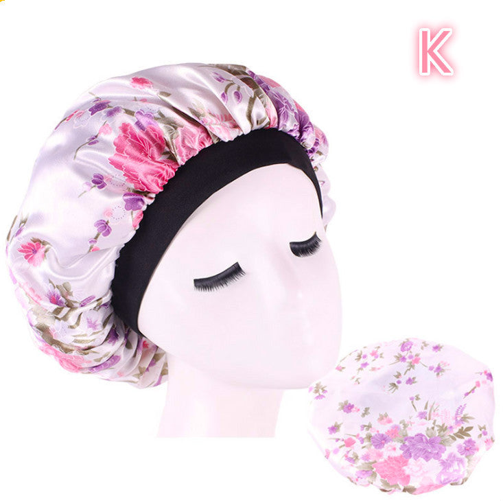 Beauty print Satin silk Bonnet sleep night cap - 𝓢𝓱𝓸𝓹𝓵𝓮𝓬𝔂