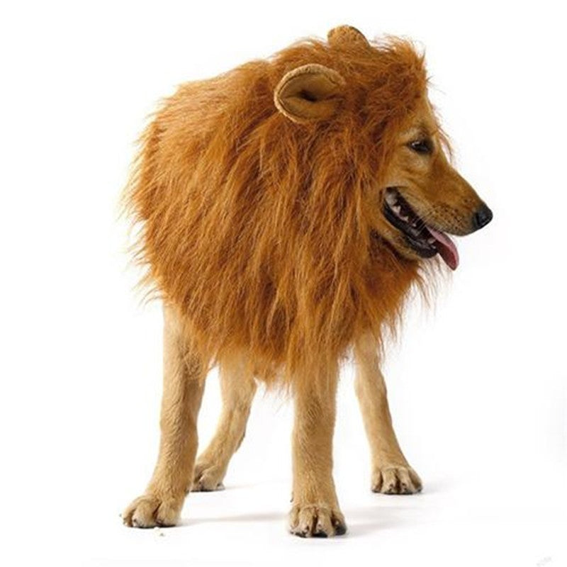 Cute Pet Cosplay Clothes Transfiguration Costume Lion Mane Winter Warm Wig Cat Large Dog Party Decoration With Ear Pet Apparel - 𝓢𝓱𝓸𝓹𝓵𝓮𝓬𝔂