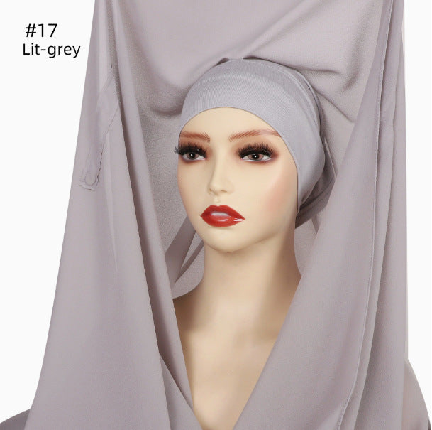 Lazy Chiffon Convenient Headscarf Magnetic Buckle Fixed - 𝓢𝓱𝓸𝓹𝓵𝓮𝓬𝔂