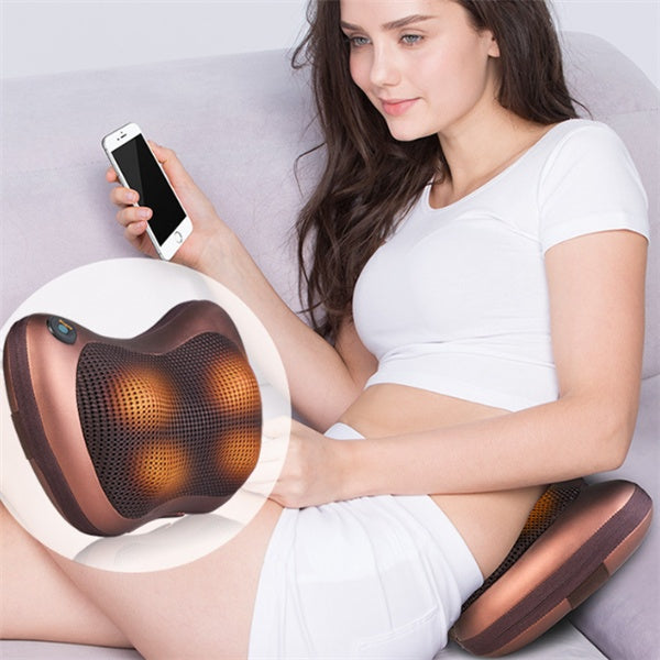 Neck Massager Home Car Neck Cervical Massage Electric Multifunctional Massage Pillow Waist Back Relaxation Device - 𝓢𝓱𝓸𝓹𝓵𝓮𝓬𝔂