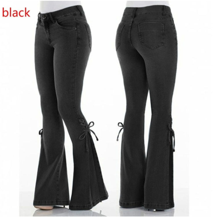 Ladies jeans mid-waisted denim trousers stretch jeans - 𝓢𝓱𝓸𝓹𝓵𝓮𝓬𝔂