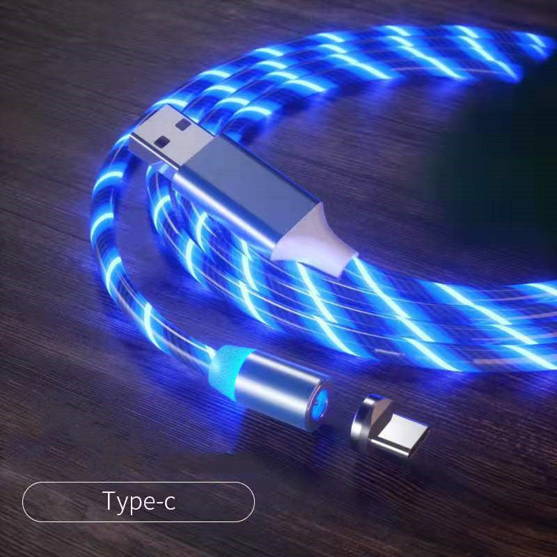 Magnetic Charging Cable Streamer Fast Charging Cable Lighting Micro USB Cable LED Magnet Charger Type-C Cable - 𝓢𝓱𝓸𝓹𝓵𝓮𝓬𝔂