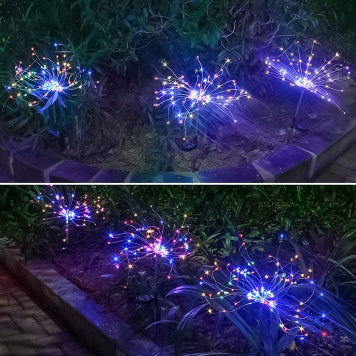 New Ground Plug Solar Fireworks Light LED Light String Copper Wire Outdoor Garden Decoration Star Lights Christmas Lights - 𝓢𝓱𝓸𝓹𝓵𝓮𝓬𝔂