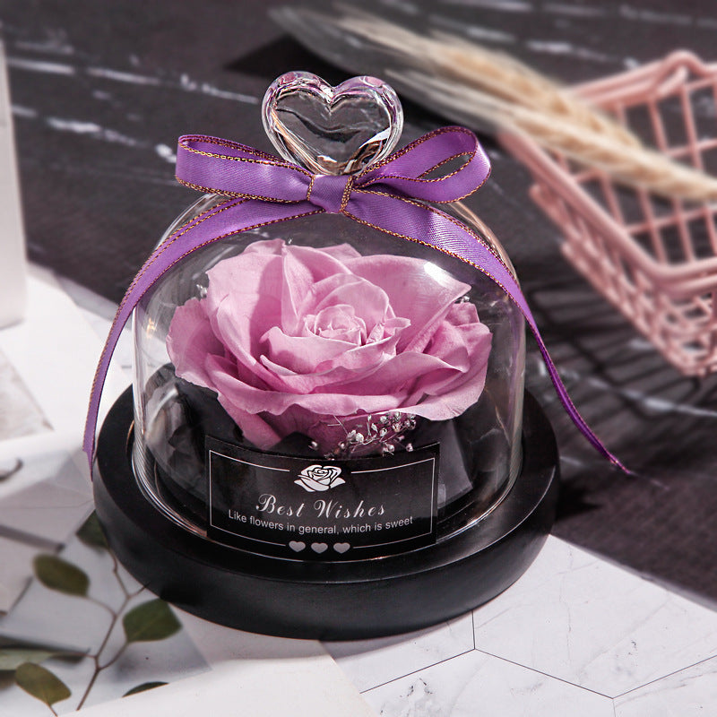 Valentine's Day Christmas Dried Flowers For Home Decor Wedding Gifts Dried Flowers Eternal Real Rose Home Decor With LED In Glass - 𝓢𝓱𝓸𝓹𝓵𝓮𝓬𝔂