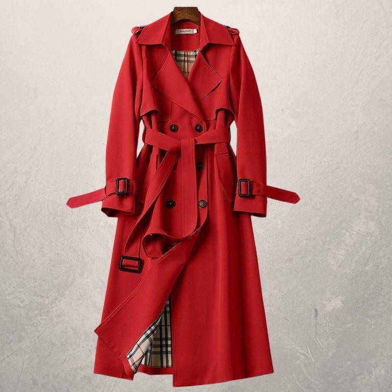 Women's Mid-length Trench Coat Autumn Long Windbreaker - 𝓢𝓱𝓸𝓹𝓵𝓮𝓬𝔂