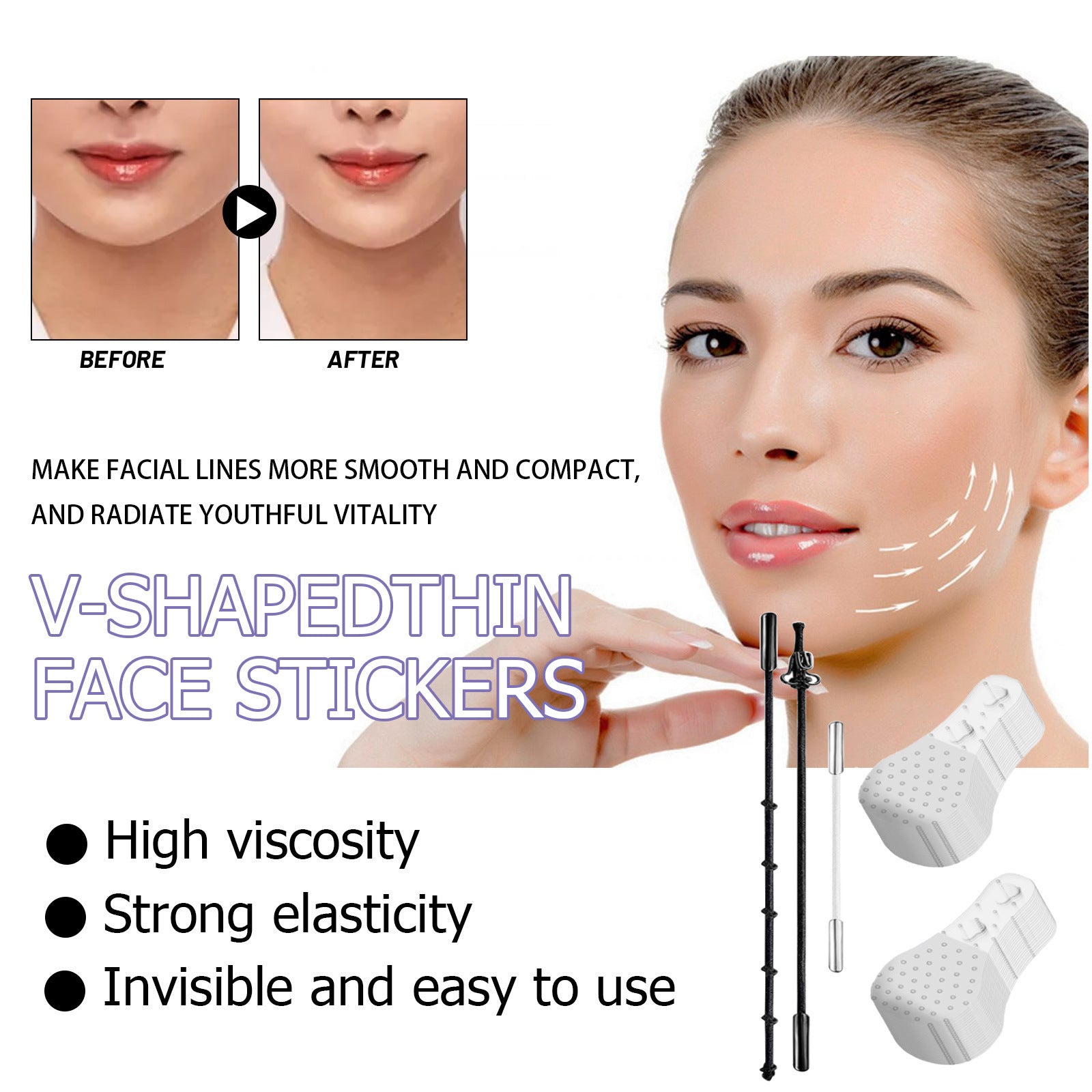 Facial Invisible Lifting Patch Shaping And Firming The Face