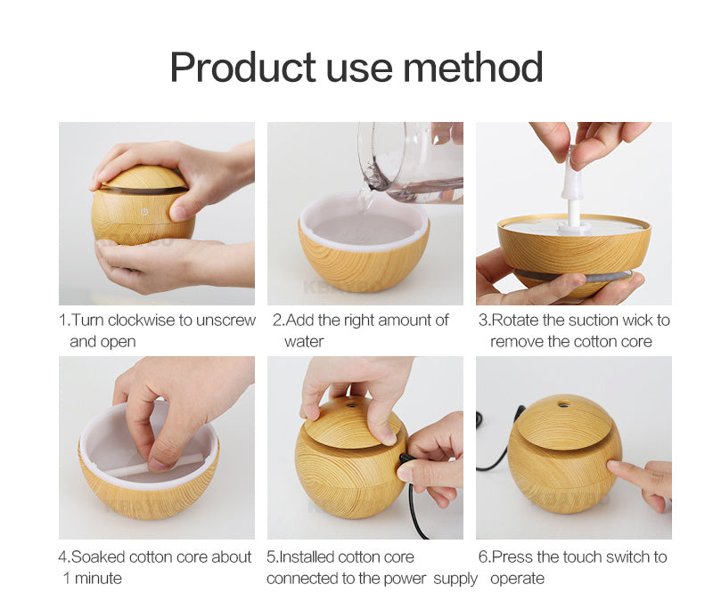 USB Aroma Essential Oil Ultrasonic Cold Steam Diffuser Air Humidifier Purifier 7 Color Change LED Night Light for Home Office - 𝓢𝓱𝓸𝓹𝓵𝓮𝓬𝔂