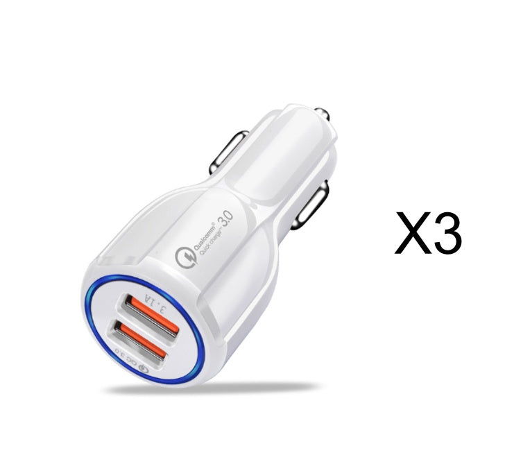 Quick Charge 3.0 Car Charger For Mobile Phone Dual Usb Car Charger Qualcomm Qc 3.0 Fast Charging Adapter Mini Usb Car Charger - 𝓢𝓱𝓸𝓹𝓵𝓮𝓬𝔂