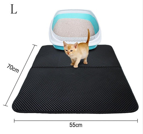 Double Layer Litter Cat Bed Pads Pet Cat Litter Mat Trapping Pets Litter Box Mat Pet Product Bed For Cats House Clean Mat - 𝓢𝓱𝓸𝓹𝓵𝓮𝓬𝔂