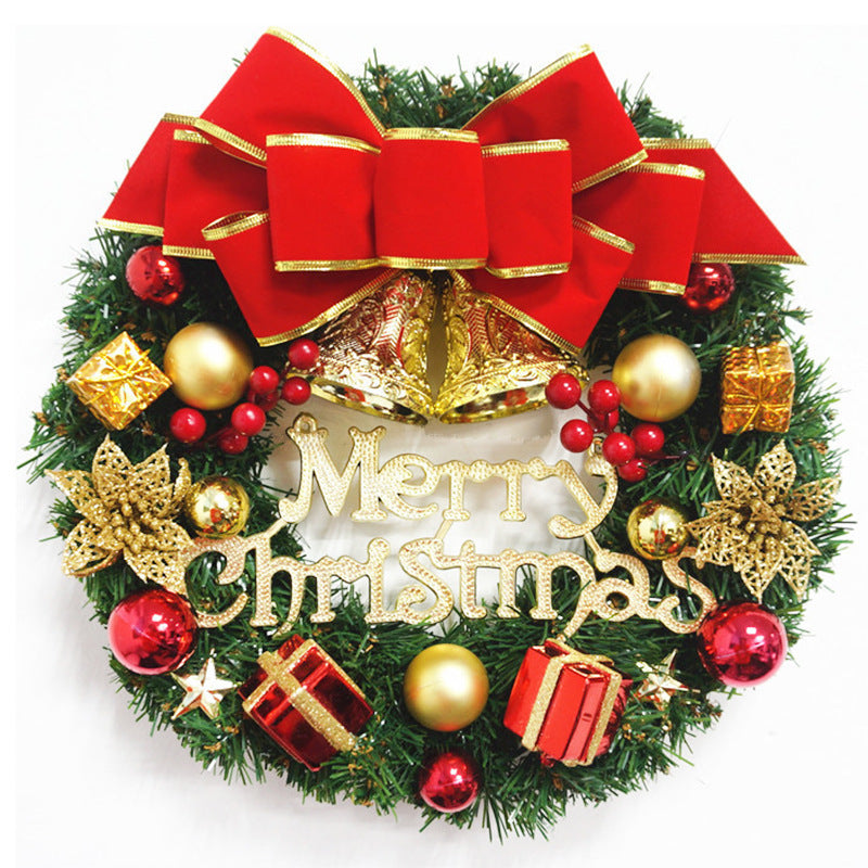 Christmas Wreath Clover Wreath Natural Pine Decorative Christmas Garland with Frost - 𝓢𝓱𝓸𝓹𝓵𝓮𝓬𝔂