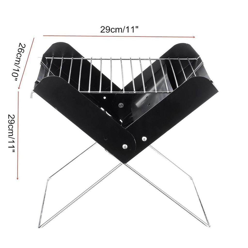 BBQ Grill Folding Stainless Steel Portable Small Barbecue Grill Tool BBQ Outdoor Camping Charcoal Furnace BBQ Grills Accessories - 𝓢𝓱𝓸𝓹𝓵𝓮𝓬𝔂