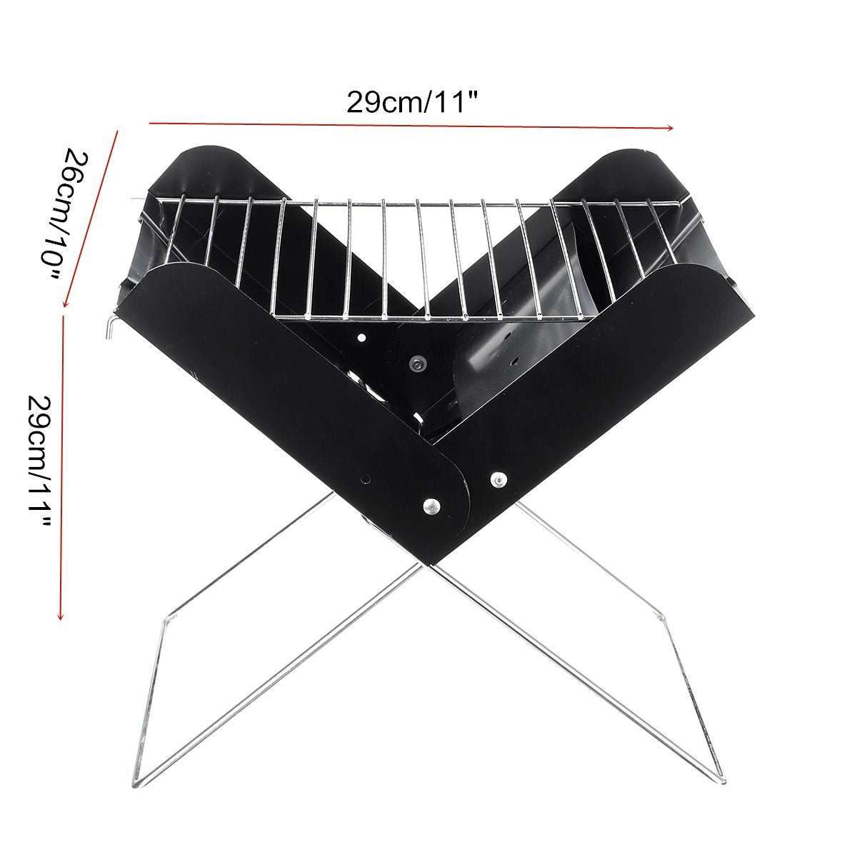 BBQ Grill Folding Stainless Steel Portable Small Barbecue Grill Tool BBQ Outdoor Camping Charcoal Furnace BBQ Grills Accessories - 𝓢𝓱𝓸𝓹𝓵𝓮𝓬𝔂