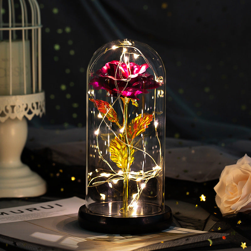 Enchanted Forever Rose Flower in Glass LED Light Christmas Decoration - 𝓢𝓱𝓸𝓹𝓵𝓮𝓬𝔂