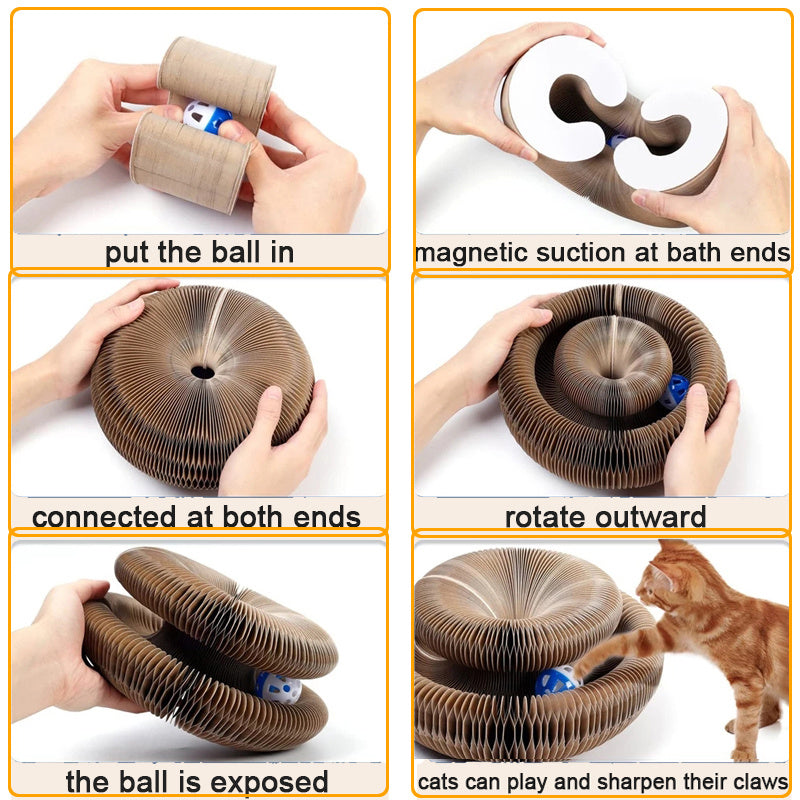 Pet Magnetic Folding Organ Toy Cat Scratch Board - 𝓢𝓱𝓸𝓹𝓵𝓮𝓬𝔂