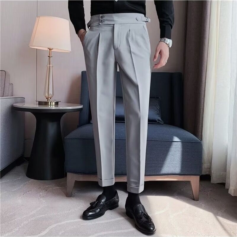 British Style Business Formal Wear Suit Pants Men - 𝓢𝓱𝓸𝓹𝓵𝓮𝓬𝔂
