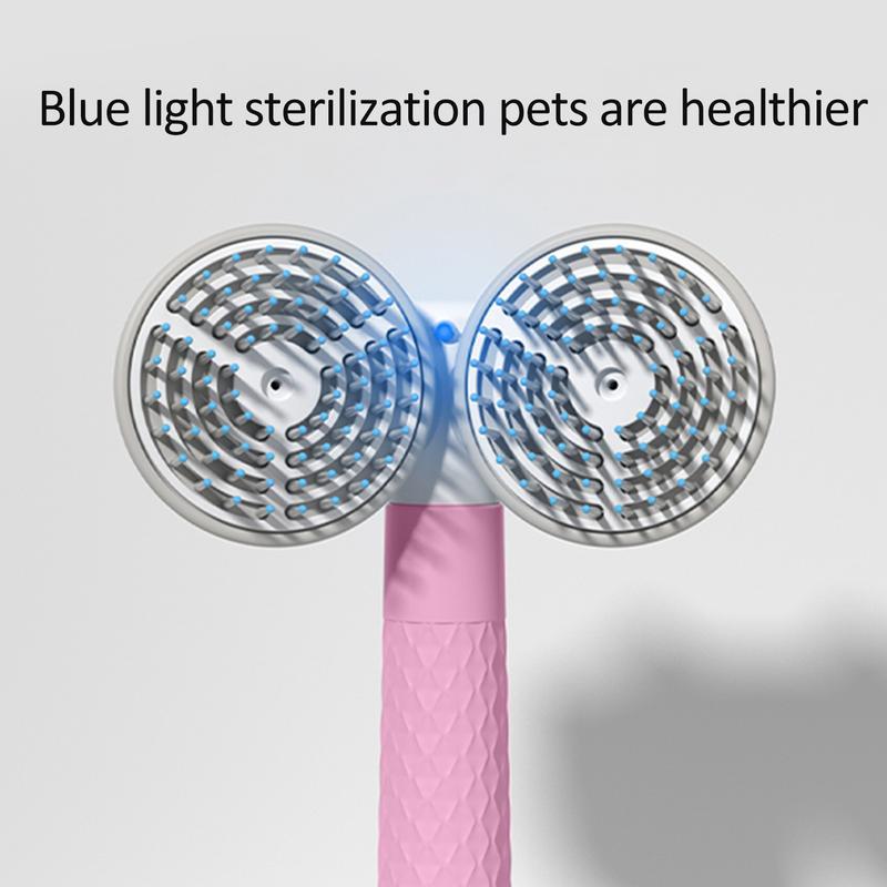 Pet Cat Brush Dog Slicker Brush Double-headed Negative Ion One-button Self Cleaning Dog Cat Hair Removal Pets Products - 𝓢𝓱𝓸𝓹𝓵𝓮𝓬𝔂