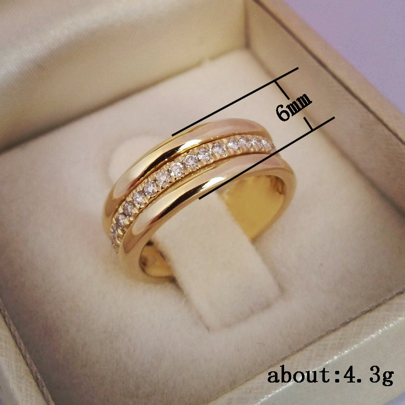 European And American Style Simple Golden Ring Jewellery, Copper Plated Fashion Ring - 𝓢𝓱𝓸𝓹𝓵𝓮𝓬𝔂