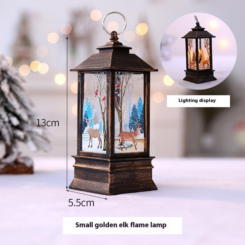 Christmas Portable Oil Lamp Santa Claus LED Night Lights Battery Powered Indoor Outdoor Hanging Lanterns Festive Party Decoration - 𝓢𝓱𝓸𝓹𝓵𝓮𝓬𝔂