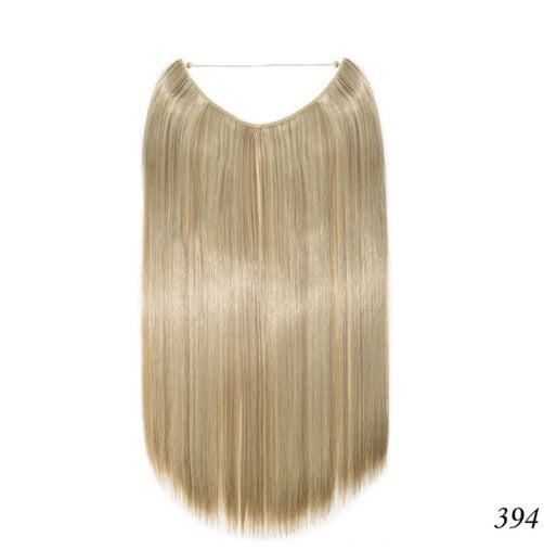 S-noilite 20 inches Invisible Wire No Clips in Hair Extensions Secret Fish Line Hairpieces Silky Straight Synthetic - 𝓢𝓱𝓸𝓹𝓵𝓮𝓬𝔂