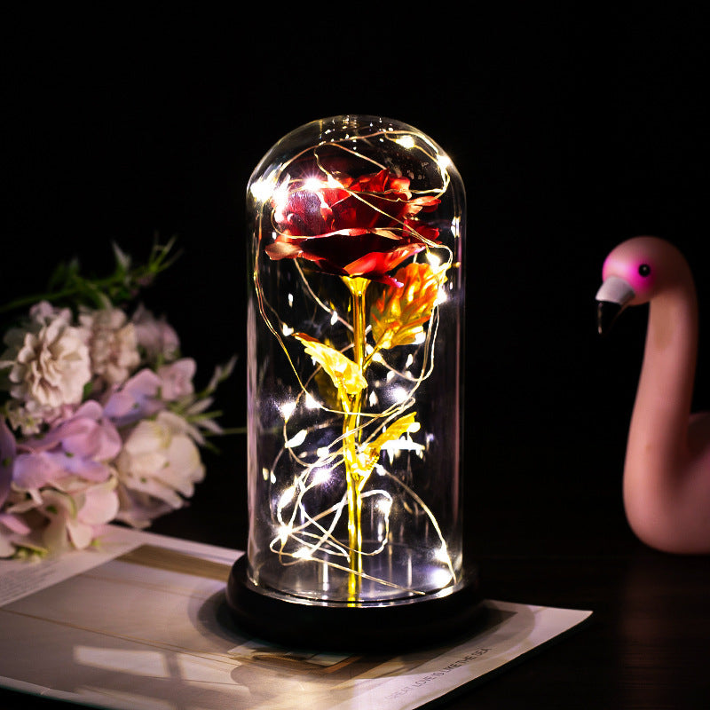 Enchanted Forever Rose Flower in Glass LED Light Christmas Decoration - 𝓢𝓱𝓸𝓹𝓵𝓮𝓬𝔂