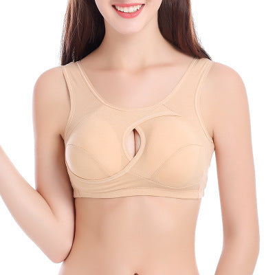 Plus Size Women Bra Ladies Cotton Quake-Proof Underwear Sleep Tops No Buckles Non Wire Lingerie With Removable Padded - 𝓢𝓱𝓸𝓹𝓵𝓮𝓬𝔂