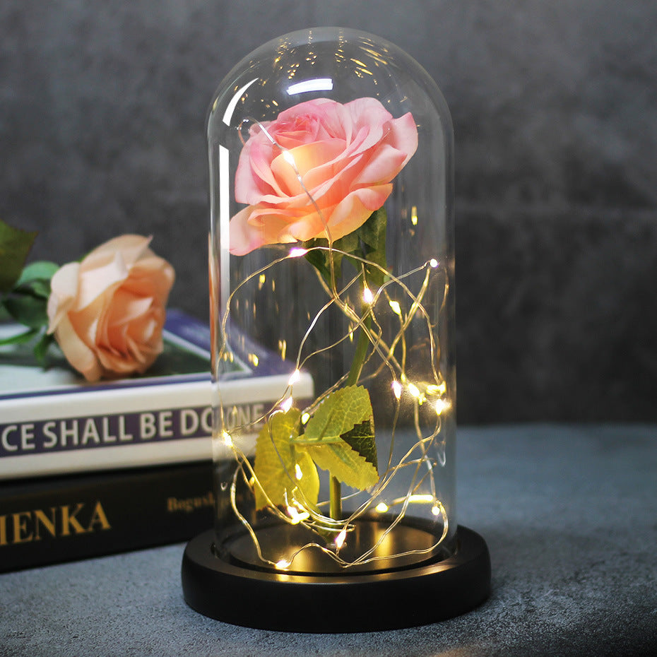 Enchanted Forever Rose Flower in Glass LED Light Christmas Decoration - 𝓢𝓱𝓸𝓹𝓵𝓮𝓬𝔂