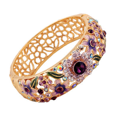 Bracelet Hollow Enamel Gold Plated Ornament - 𝓢𝓱𝓸𝓹𝓵𝓮𝓬𝔂